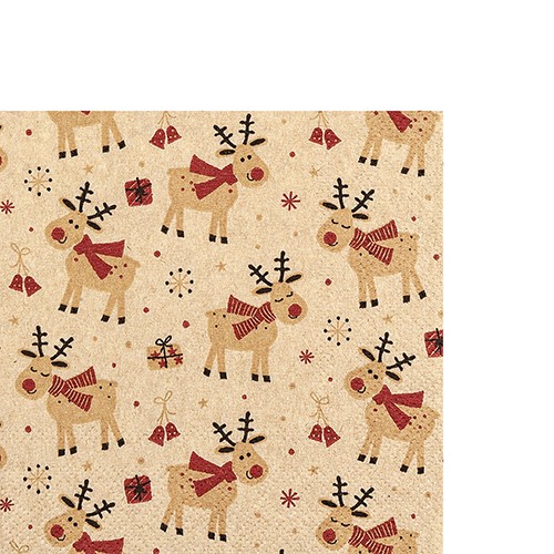 20 kleine Cocktailservietten Lovely Deers - Liebevolle Rentiere 25x25cm