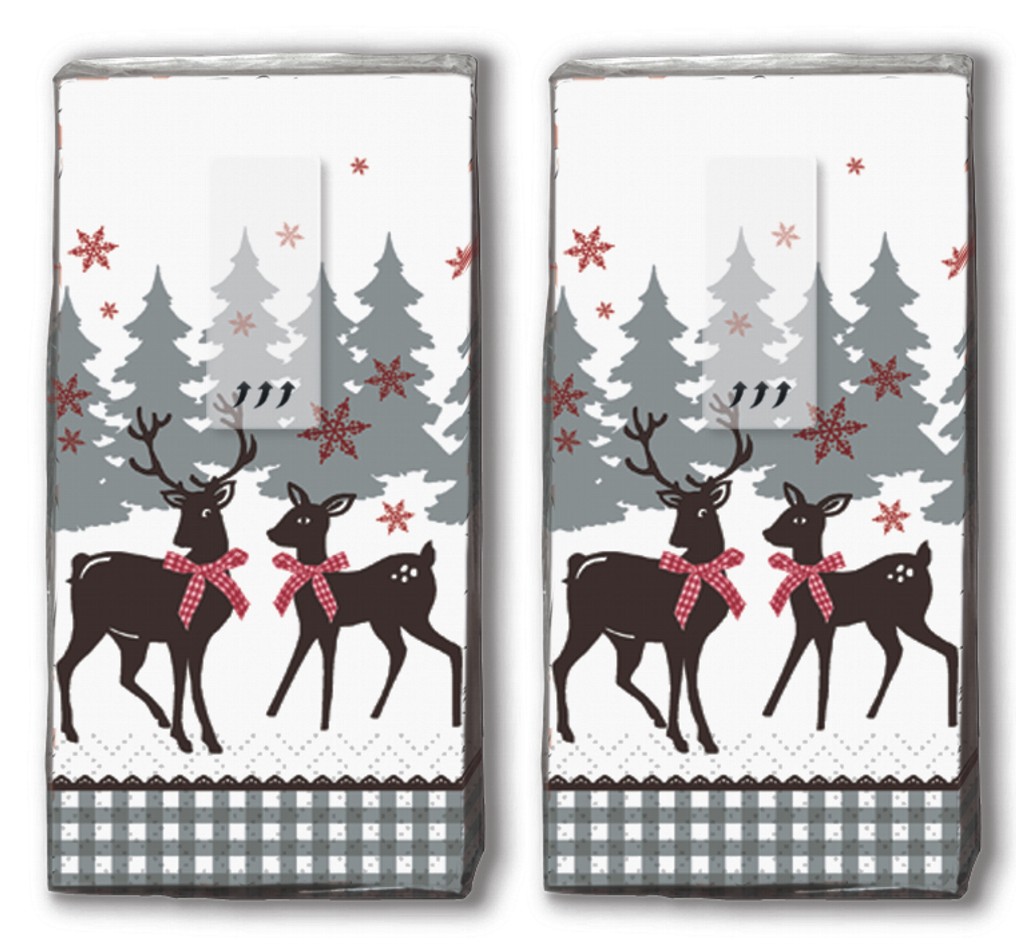 2x 10 Taschentücher Lovely Deer - Reizende Hirsche
