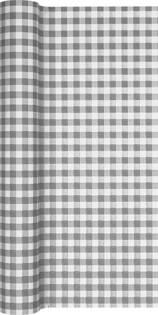 Tischläufer Karo grau 490x40cm