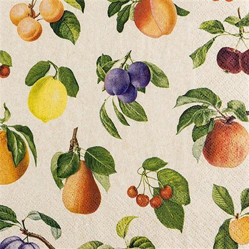 20 Servietten Eco Line Fruit Lovers - Gartenobst Eco 33x33cm