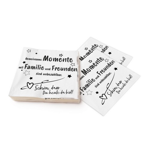 20 Servietten Unbezahlbare Momente 33x33cm