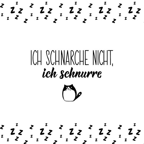 20 Servietten Schnurre - Kein Schnarchen 33x33cm