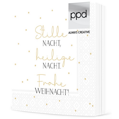 20 Servietten Stille Nacht - Frohe Weihnacht 33x33cm
