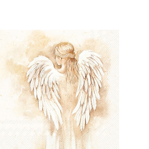 20 kleine Cocktailservietten Romantic Angel - Mädchen als Engel 25x25cm
