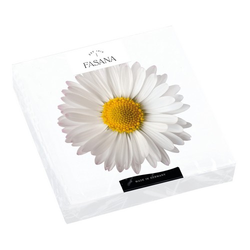 20 Servietten Daisy - Margeritenblüte groß 33x33cm