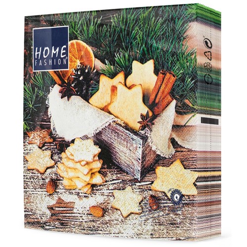 20 Servietten Shortbread - Leckerein für Weihnachten 33x33cm