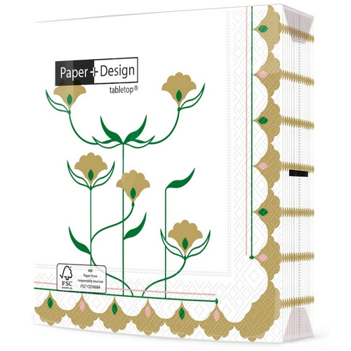 20 Servietten Golden nomad - Pflanzen mit goldenen Blüten 33x33cm
