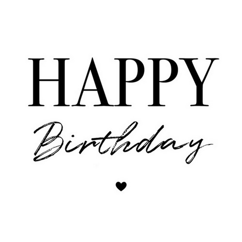 20 Servietten Graphic Birthday - Happy Birthday schwarz-weiß 33x33cm