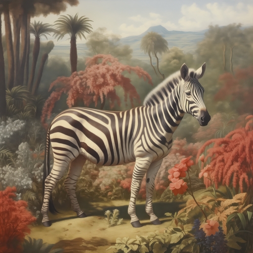 20 Servietten Savanah - Zebra im düsteren Urwald 33x33cm