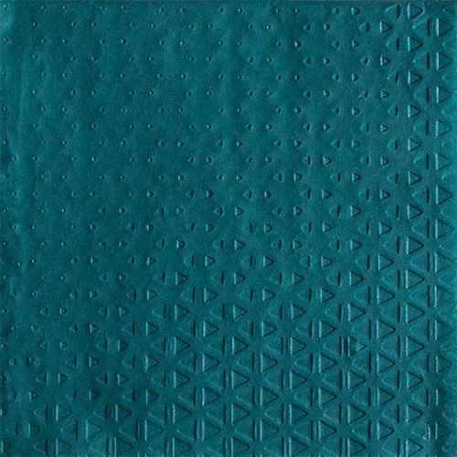16 Servietten geprägt Embossed Relax petrol - Verlauf petrol 33x33cm