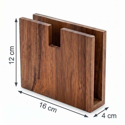 Serviettenhalter Pure - Natur aus Akazienholz,, für die Größen 25x25cm, 33x33cm, Maße:16,5x12cm