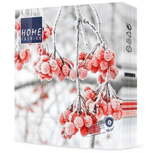 20 Servietten Iced Berries - Eisige Beeren 33x33cm