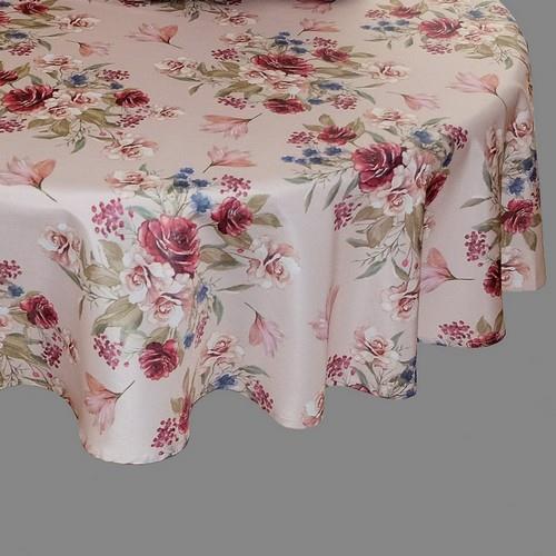 Mitteldecke rund Polyester Blumen Rosen Ø150cm