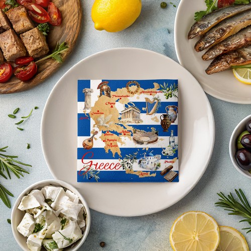 20 Servietten Greek Life - Schöne Seiten von Griechenland 33x33cm