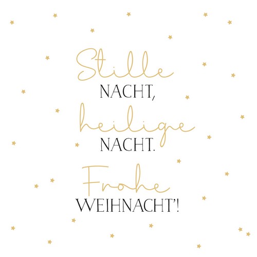 20 Servietten Stille Nacht - Frohe Weihnacht 33x33cm