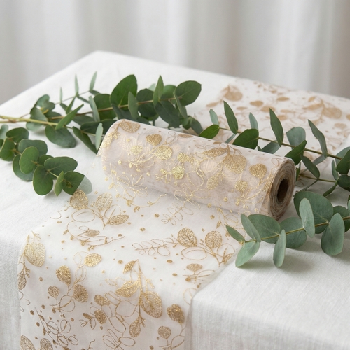 Tischläufer aus Vlies Eucalyptus - Eukalyptus 15cm x 15m