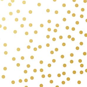 20 Servietten Golden Dots weiß - Goldene Punkte 33x33cm