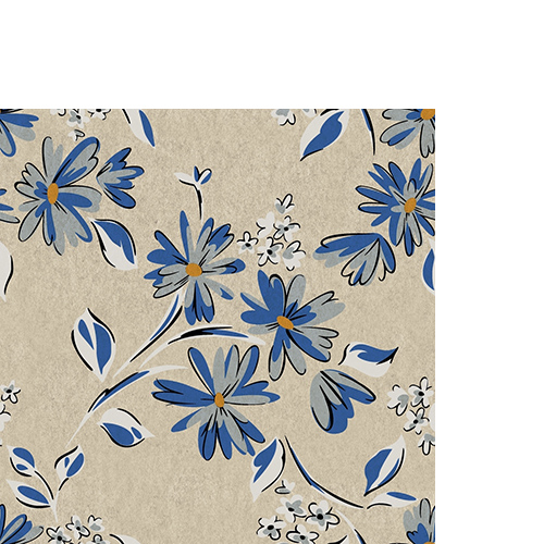 20 kleine Cocktailservietten aus Recycling-Papier Blue Spring - Blauer Frühling 25x25cm