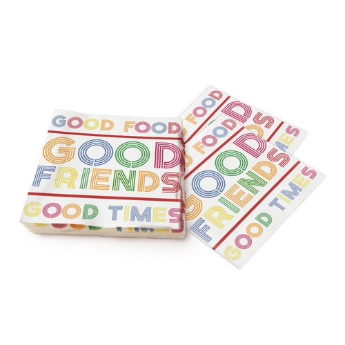 20 Servietten Food and Friends - Gutes Essen, gute Freunde 33x33cm