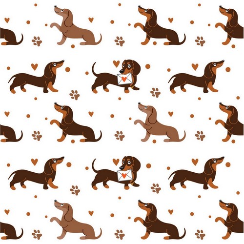 20 Servietten Dachshund Pattern - Dackel-Muster 33x33cm