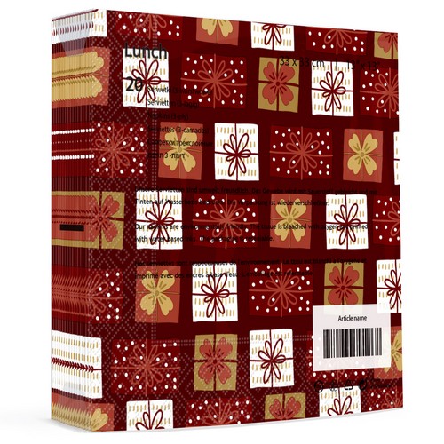 20 Servietten Gifts Galore - Weihnachtsmuster Geschenkpapier 33x33cm