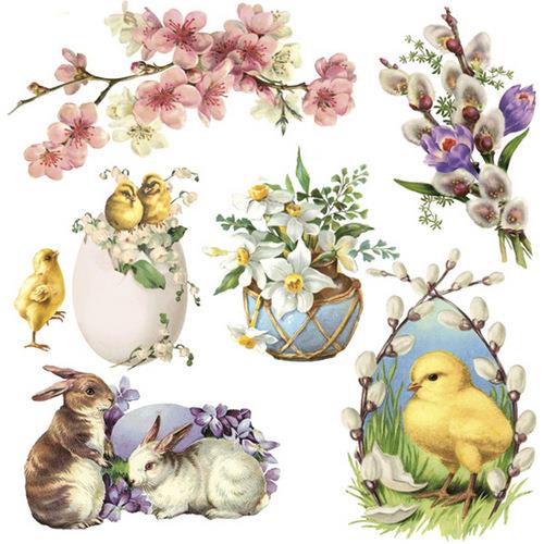 20 Servietten Easter Decoupage Motifs - Vintage Ostermotiv 33x33cm