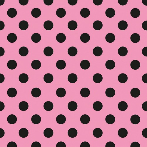 20 Servietten Art du Point rose - Schwarze Punkte auf rosa 33x33cm