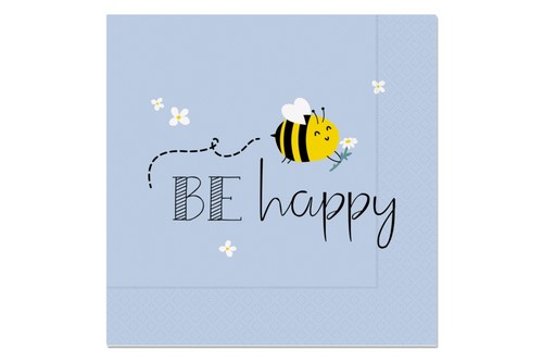 20 Servietten Biene - Be happy Biene 33x33cm