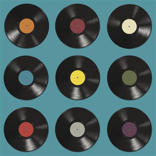20 Servietten Vinyl Schallplatten 33x33cm