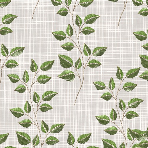20 Servietten Fall embroidery - Naturzweige auf Leinenstruktur 33x33cm