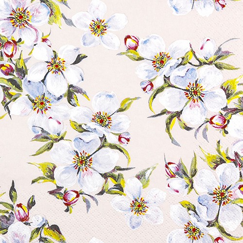 20 Servietten Spring Bloom - Aufgehende  Frühlingsblüten 33x33cm