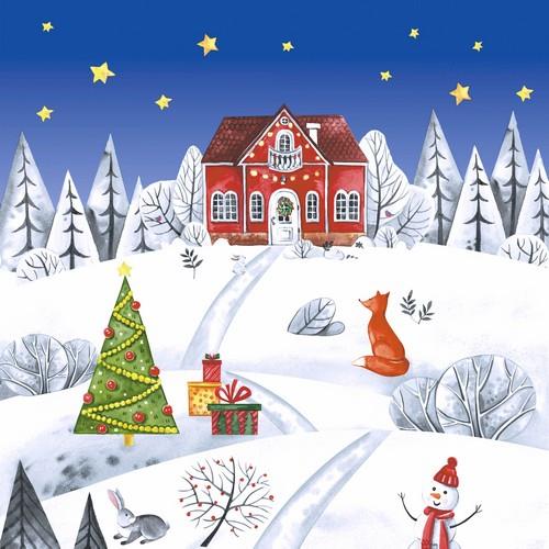 20 Servietten Winterland - Perfekter Wintertag 33x33cm
