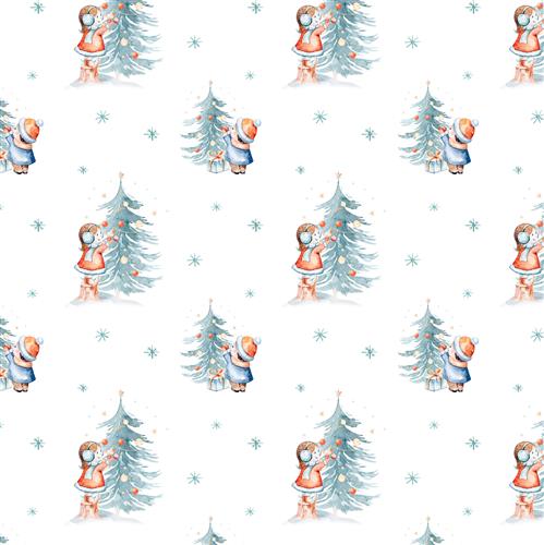 20 Servietten Looking Forward to Christmas - Kinder schmücken Weihnachtsbäume 33x33cm