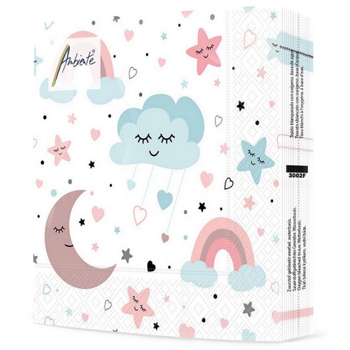 20 Servietten Cute Sky - Kindlicher Himmel 33x33cm