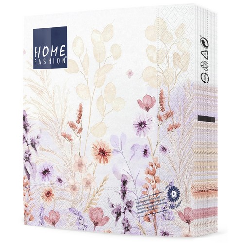 20 Servietten Mellow Flowers - Zarte Wiese 33x33cm