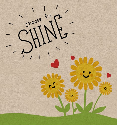 20 Servietten nachhaltig Choose Shine - Zum Strahlen 33x33cm