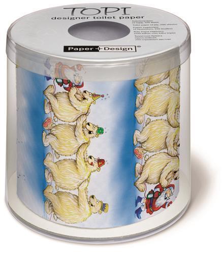 RP Toilettenpapier Rolle bedruckt Santa´s polonaise - Eisbären Polonaise