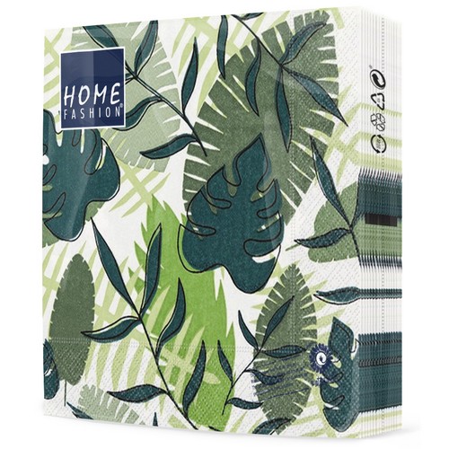 20 Servietten Tropical Leaves - Tropische Blätter überall 33x33cm