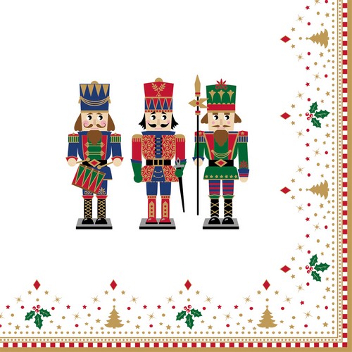 20 Servietten Nutcrackers - Nußknacker-Parade 33x33cm
