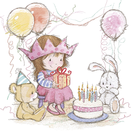 RP 20 Servietten Princess Party - Prinzessinnen-Party 33x33cm