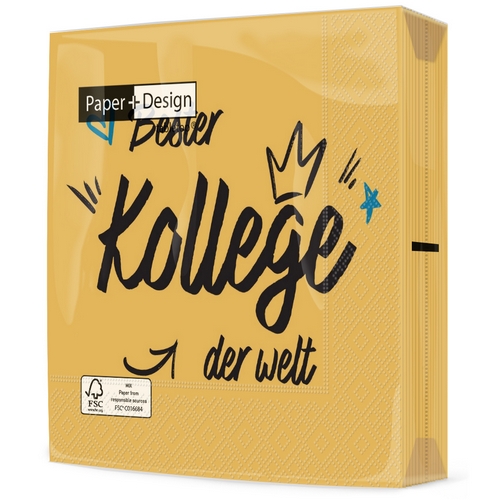 20 Servietten Bester Kollege - Kollege der Beste 33x33cm