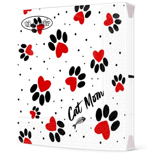 20 Servietten Cat Mum - Katzen-Mama 33x33cm