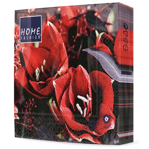 20 Servietten Classic Amaryllis - Kräftige Amaryllis 33x33cm