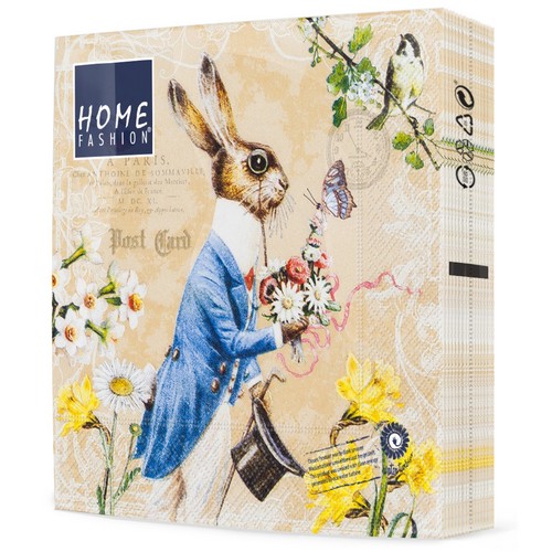 20 Servietten Mr. Rabbit - Hase im Kostüm 33x33cm