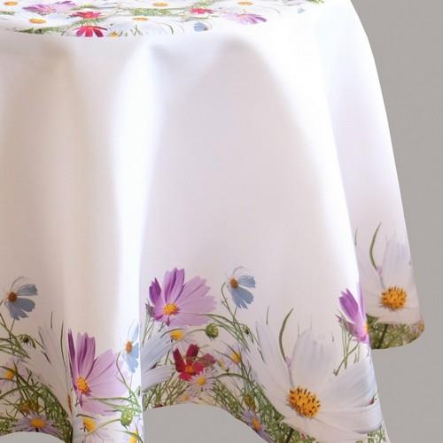 Mitteldecke rund Polyester Blumen bunt Ø150cm