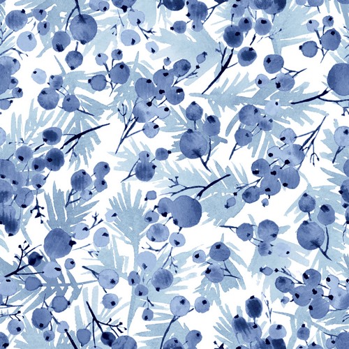 20 Servietten Blue Twigs - Blaue Zweige 33x33cm
