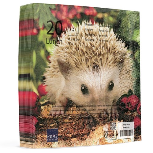 20 Servietten Barnie - Der Igel Barnie 33x33cm