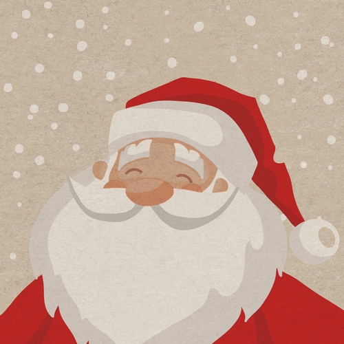 20 Servietten aus Recycling-Papier Santa day - Großer Santa 33x33cm