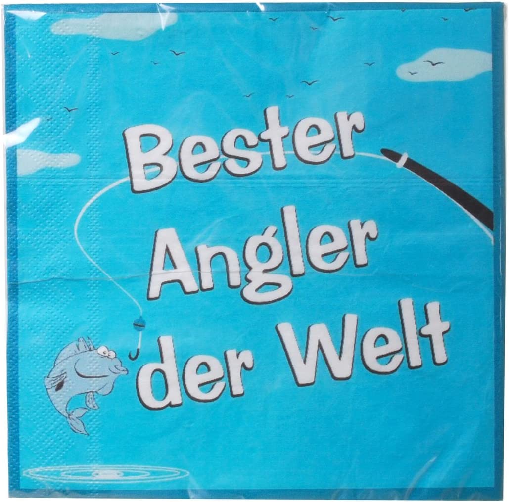 20 Servietten Angler 2-lagig, 33x33cm