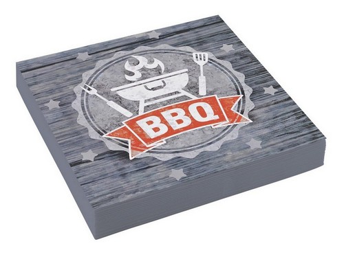20 Servietten BBQ Party - BBQ für die Grillsaison 33x33cm
